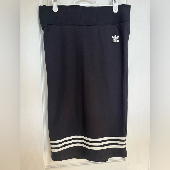 Adidas pencil skirt-midi length-elastic waistband-back slit, high waisted - Picture 10 of 13